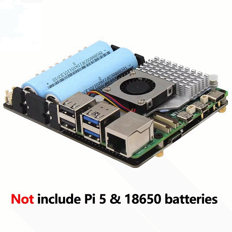 Raspberry Pi Uninterrupted Power Supply Ups 18650 - Raspberry Pi 5 18650 UPS Kartı,