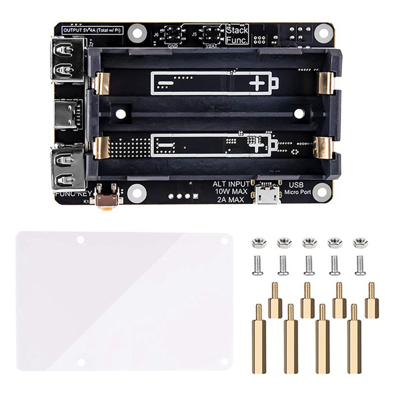 Raspberry Pi Uninterrupted Power Supply Ups 18650 - Hassas Doku-2X Raspberry Pi 4 için
