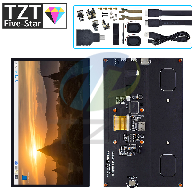 Raspberry Pi 10.1 Inch Capacitive Touch Screen Ips - TZT 10.1 Inç HDMI uyumlu LCD