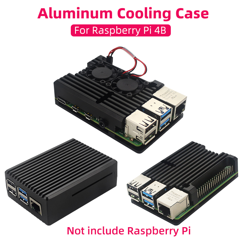 Raspberry Pi Water Cooling Kit - Raspberry Pi 4 için Alüminyum Kasa