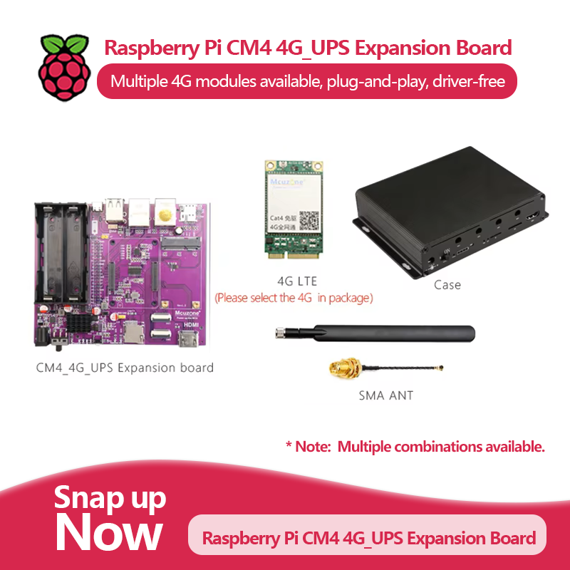 Raspberry Pi Uninterrupted Power Supply Ups 18650 - Raspberry Pi CM4 4G_UPS Kesintisiz Güç