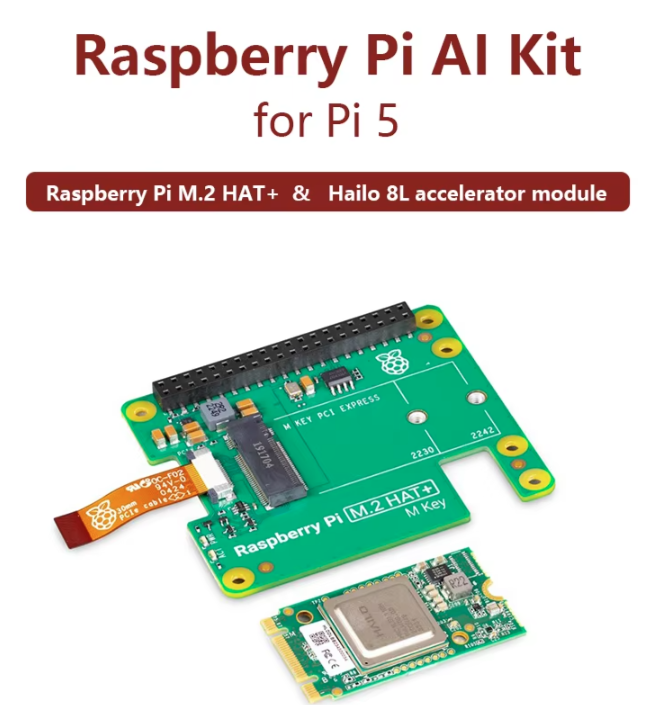 Raspberry Pi Ai Kit Hailo-8L - Resmi Raspberry Pi 5 AI Kiti,