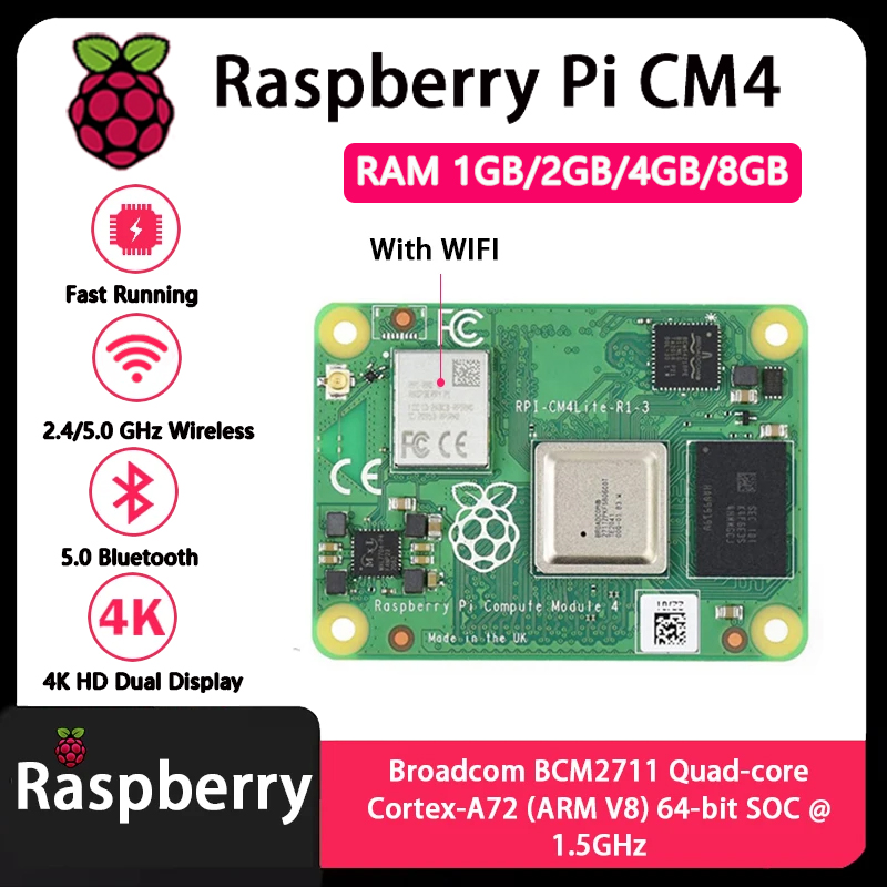 Raspberry Pi CM4 1GB/2GB/4GB/8 - Raspberry Pi Compute Module 4 8Gb 32Gb Emmc incelemesi ve fiyatı