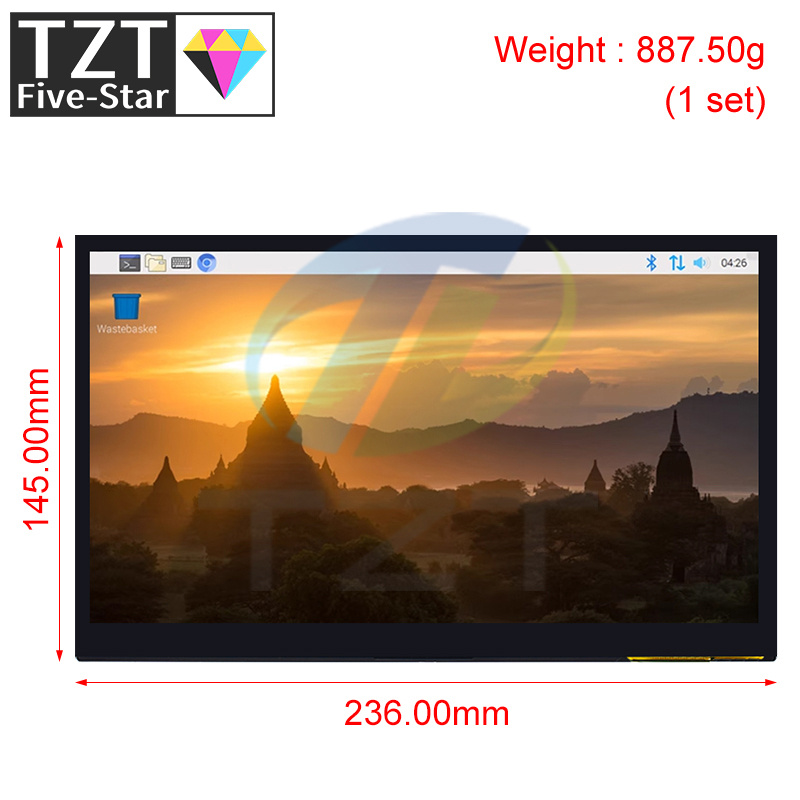 TZT 10.1 Inç HDMI uyumlu LCD e - Raspberry Pi 10.1 Inch Capacitive Touch Screen Ips incelemesi ve fiyatı